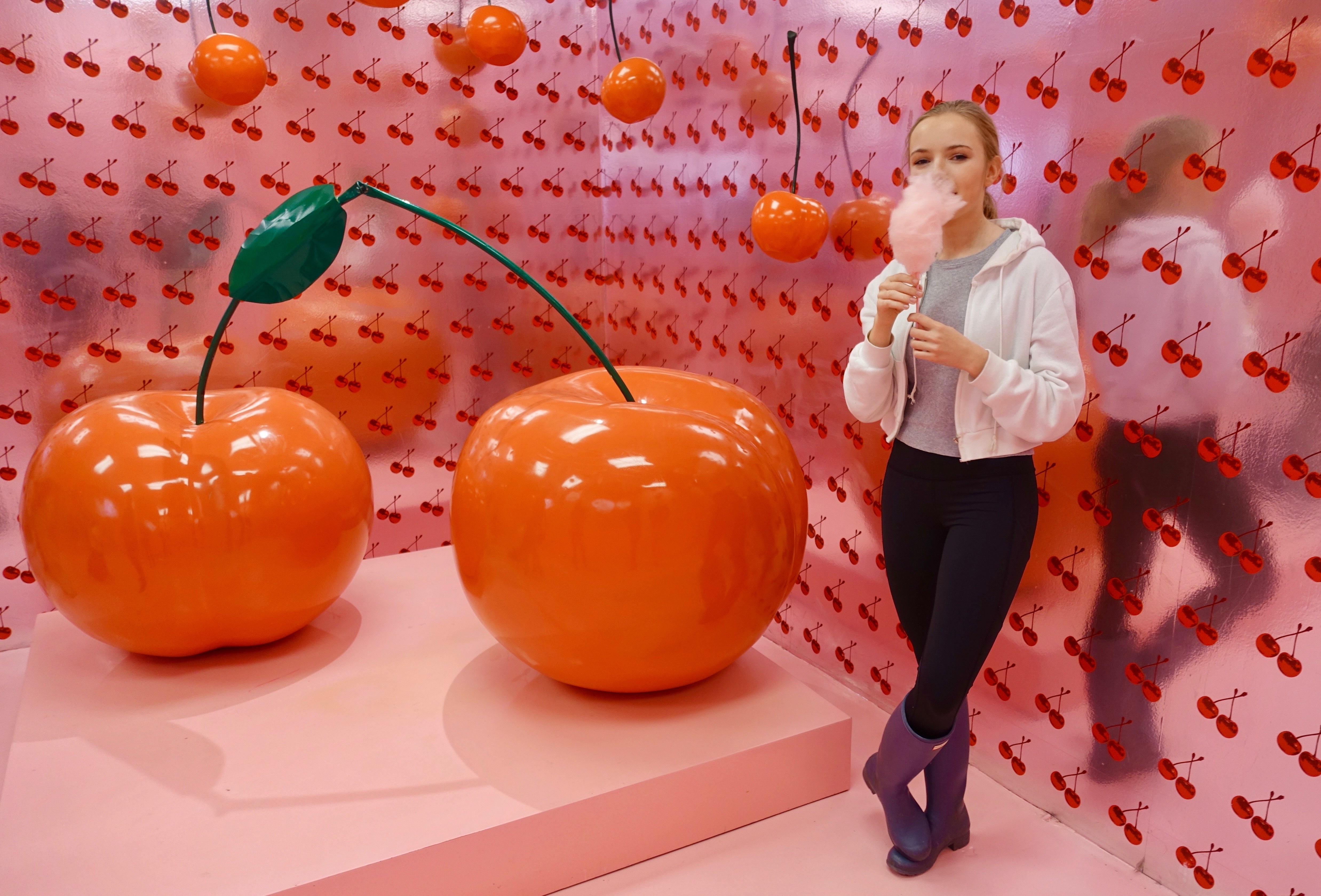 Museum of Ice Cream Las Vegas Opens July 3 at Area 15 Giant glossy cherry sculptures and cherry-print walls inside an immersive ice cream themed exhibit