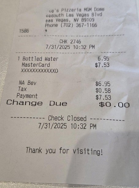 Receipt - Ziv Chen for Casino.Com