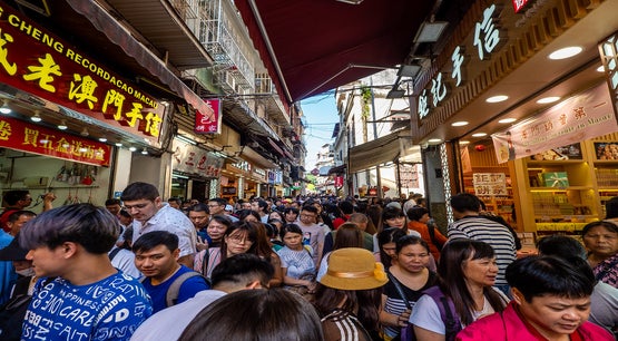 A Busy Street in Macau