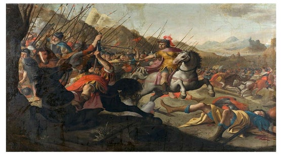 A Roman Battle (Simon Peter Tilemann) - Nationalmuseum - 21626... - picryl.com A Roman Battle Painting