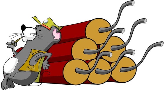 A cartoon mouse leaning on a stack of logs. Animals black and white.... - GetArchive A mouse leaning over dynamite sticks
