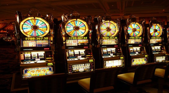 Royalty-Free photo: Five gray steel slot machines | PickPik Slot Machines