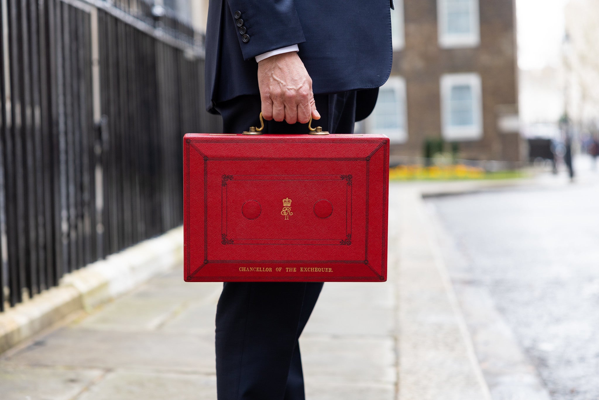 An image of the briefcase of the chancellor