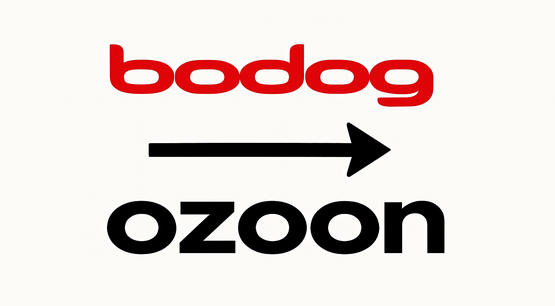 Bodog Transitions to Ozoon Following Exit from Canadian Market Bodog rebrands to Ozoon with arrow showing transition amid Canada regulatory changes