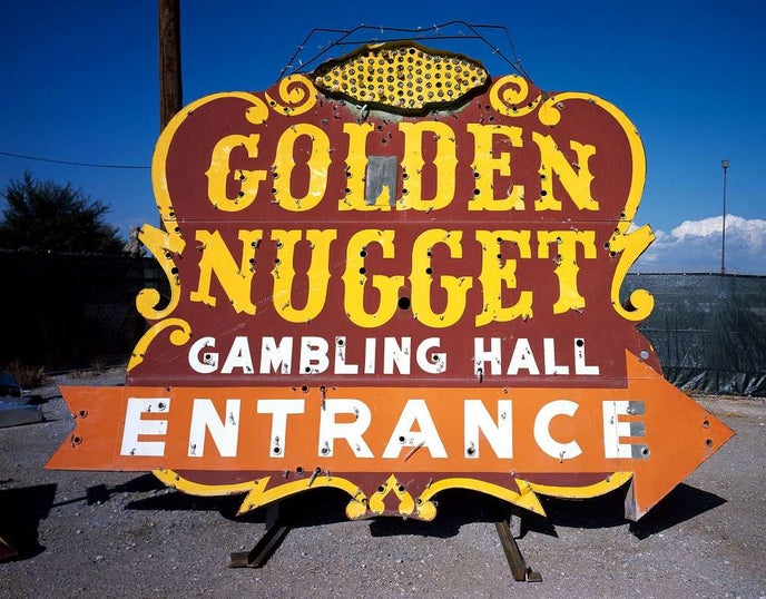 Golden Nuggets advertising sign