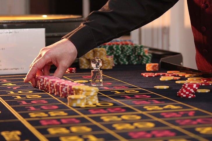 Casino Chips on Roulette Table