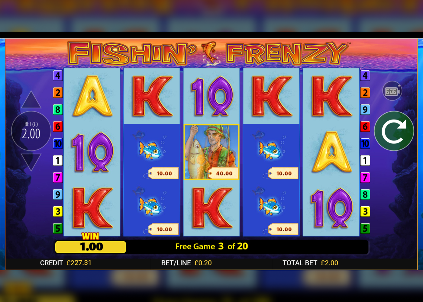 Fishin’ Frenzy Jackpot King Background
