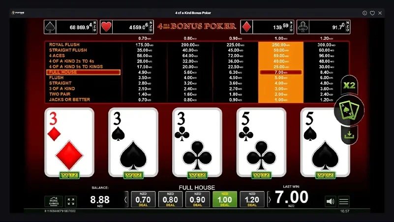 Fortune Play screenshot poker win Fortune Play screenshot poker win
