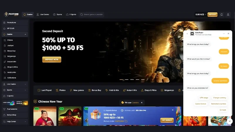 Fortune Play screenshot live chat Fortune Play screenshot live chat