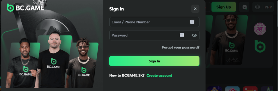 BC Game Log In