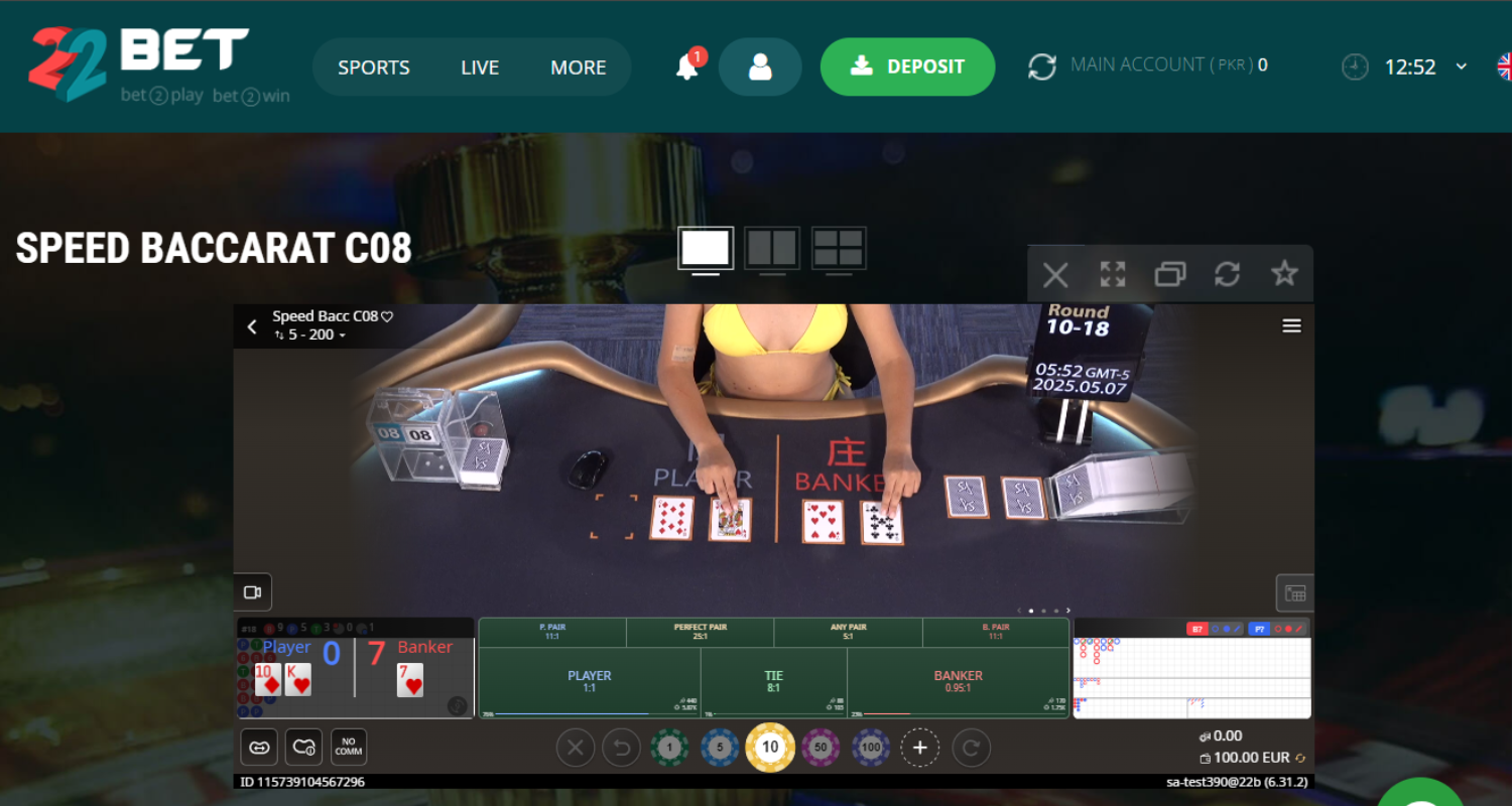 live casino how to start playing 7