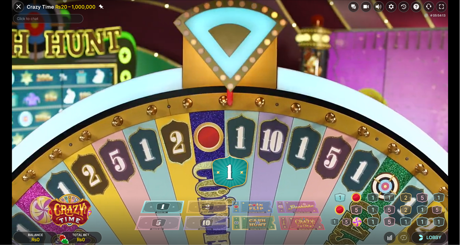 Wait until the Crazy Time round ends and withdraw your winnings or continue playing