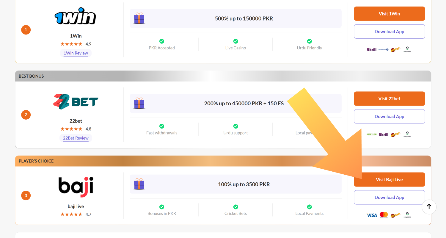 Choose an online casino in Pakistan to play Live Blackjack