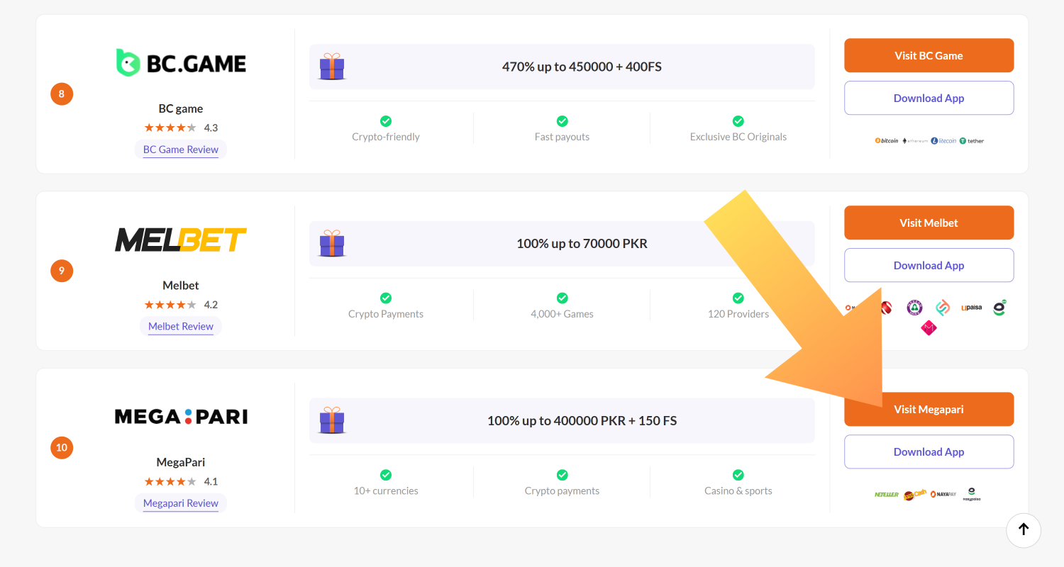 Choose an online casino in Pakistan to play Live Game Shows