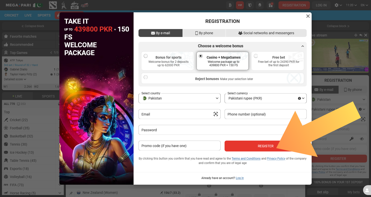 Create an account at an online casino in Pakistan to play Live Game Shows