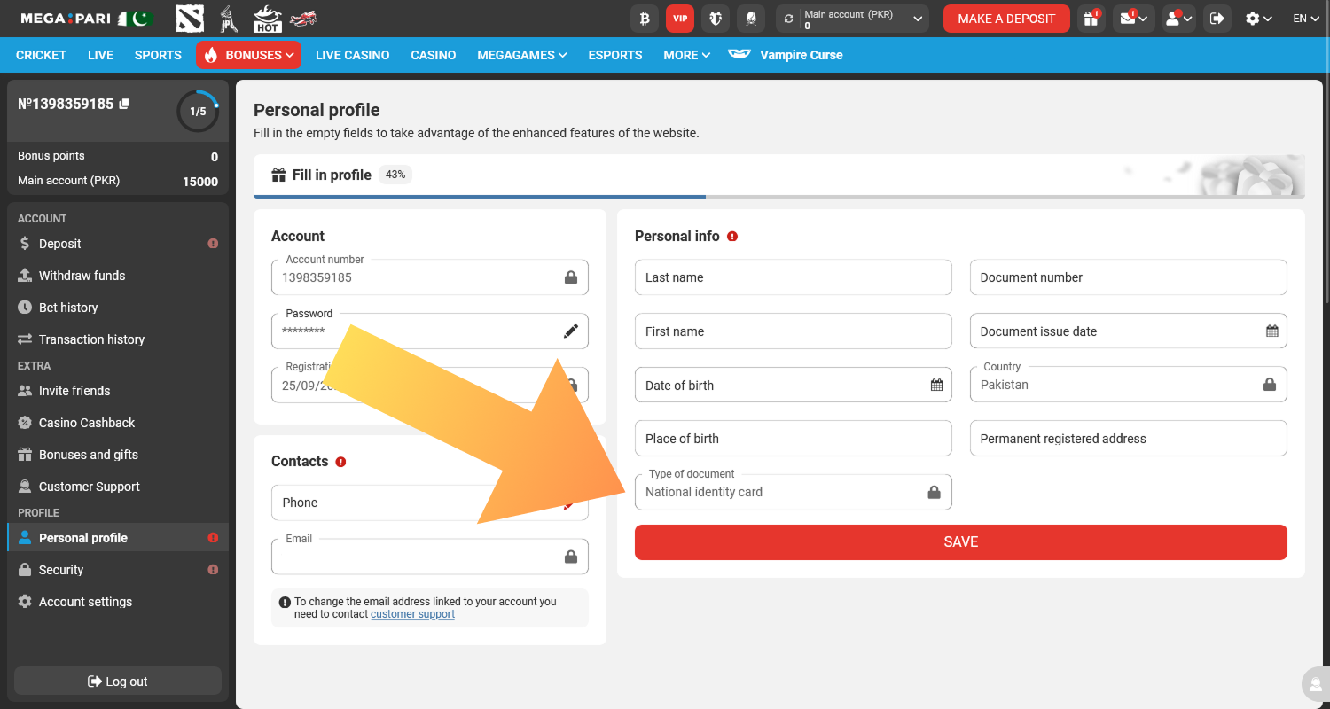 Verify your online casino account to play Live Game Shows