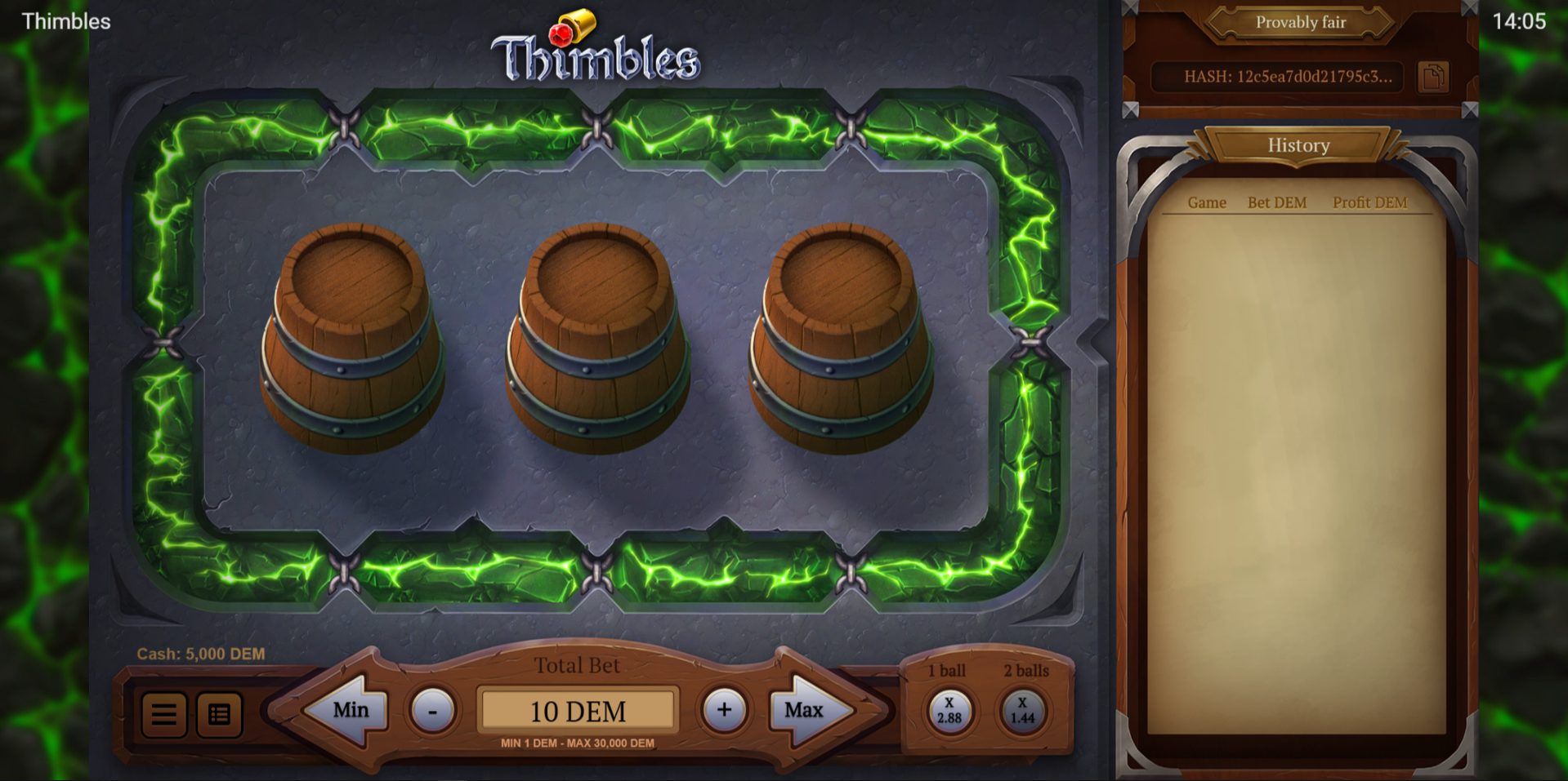 Thimbles Background