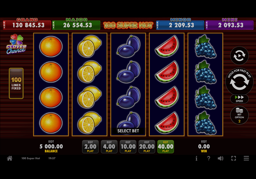 100 Super Hot demonstrație