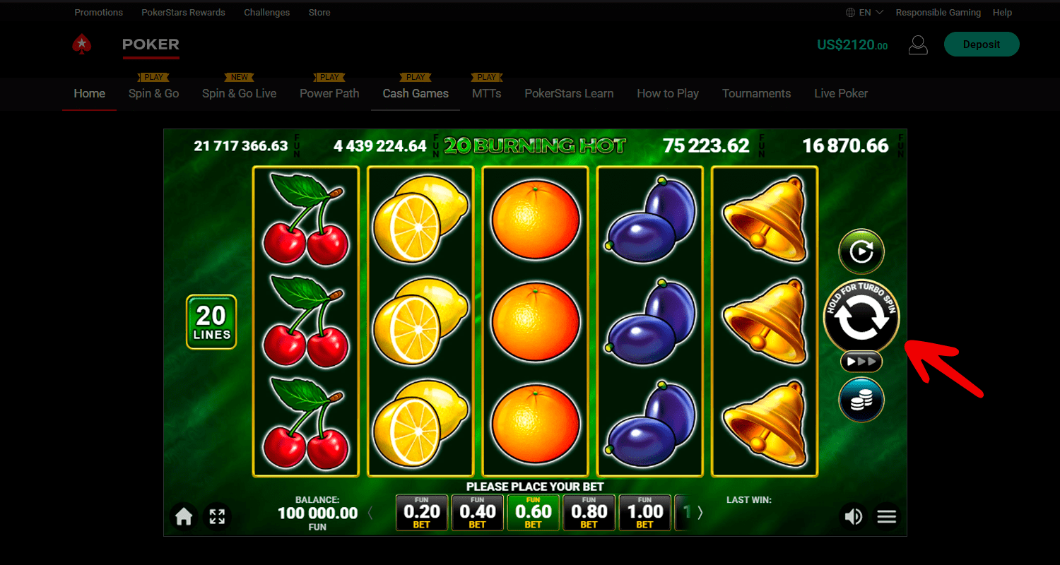 Pariați și începeți să jucați 20 Burning Hot