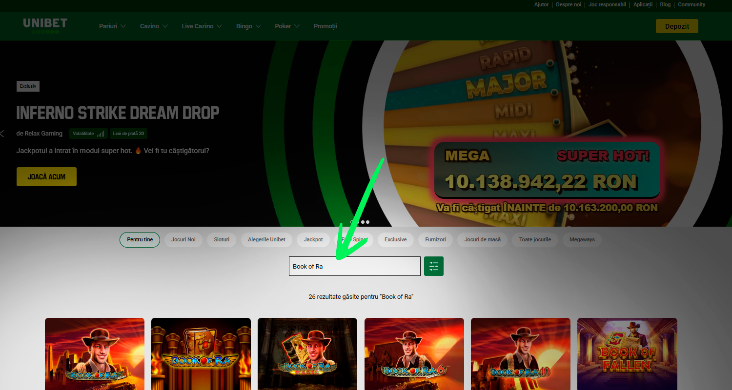 Găsiți Book of Ra în căutarea dvs. în cazinou