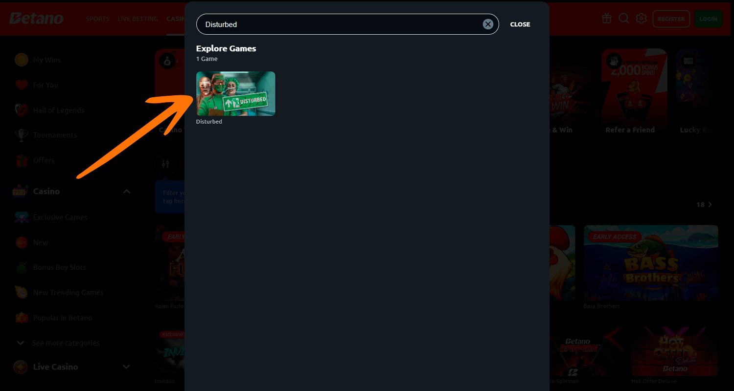 Găsiți Disturbed în căutarea dvs. în cazinou