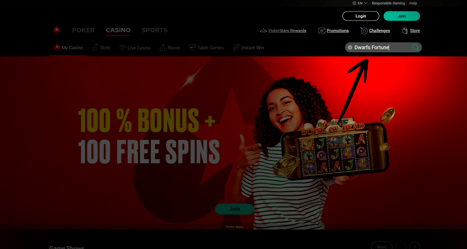 Găsiți Dwarfs Fortune în căutarea dvs. în cazinou