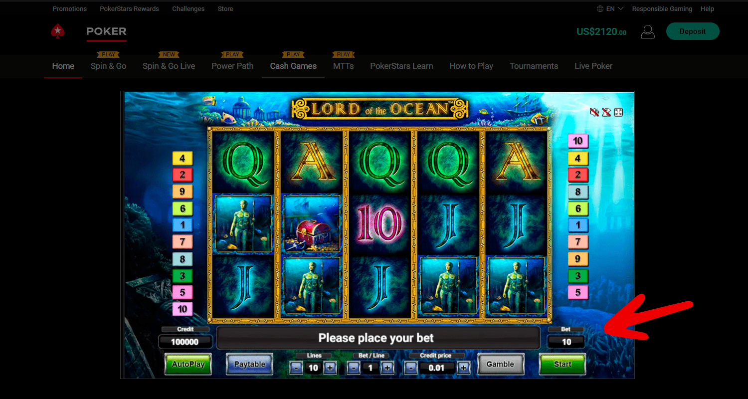 Pariați și începeți să jucați Lord of the Ocean