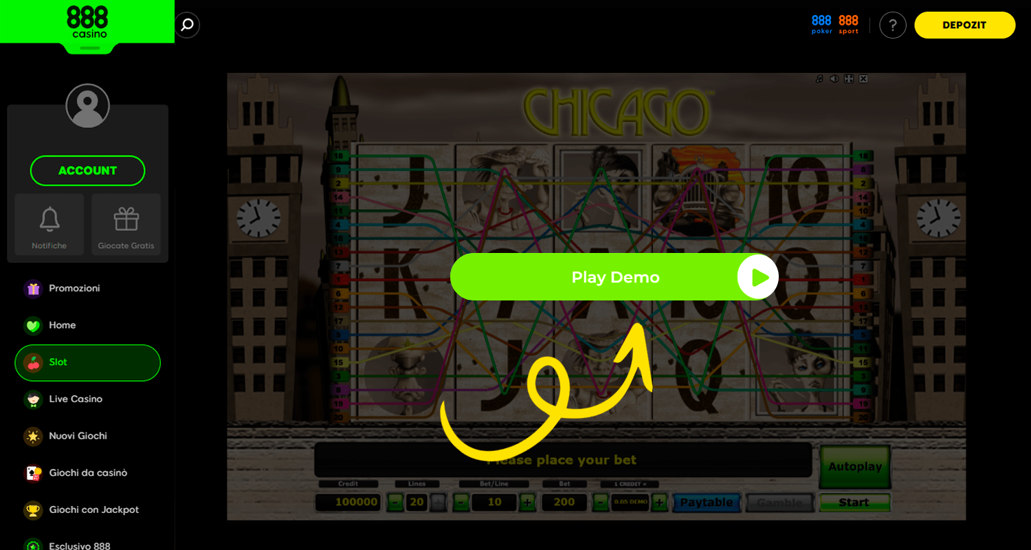 Jucați modul demo Chicago