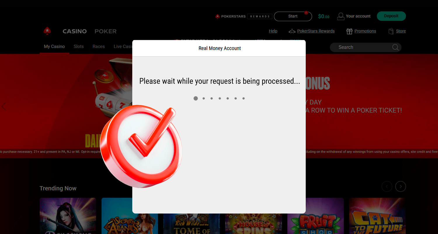Așteptați confirmarea pentru depozitul TopPay