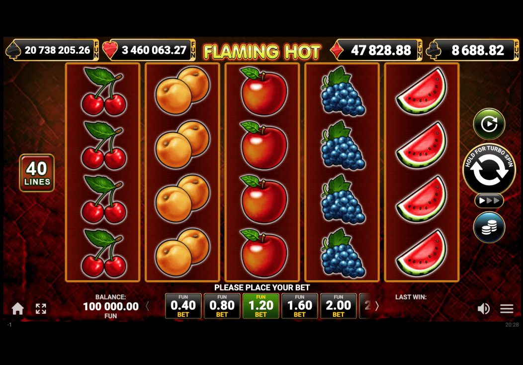 Flaming hot demonstrație