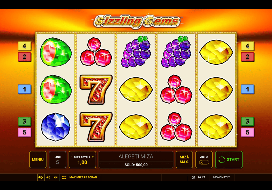 Sizzling Gems demonstrație