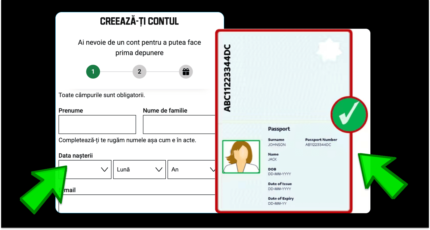 Înregistrați-vă și verificați-vă identitatea