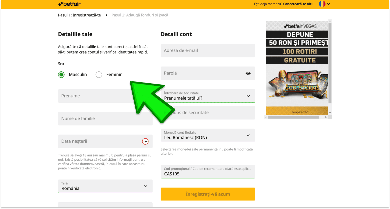 Înregistrați-vă la un cazinou online pentru Slots