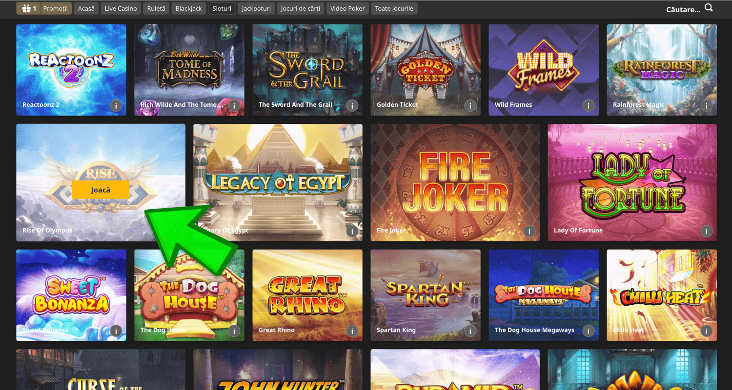 Găsiți jocul ca la aparate potrivit la cazinoul ales