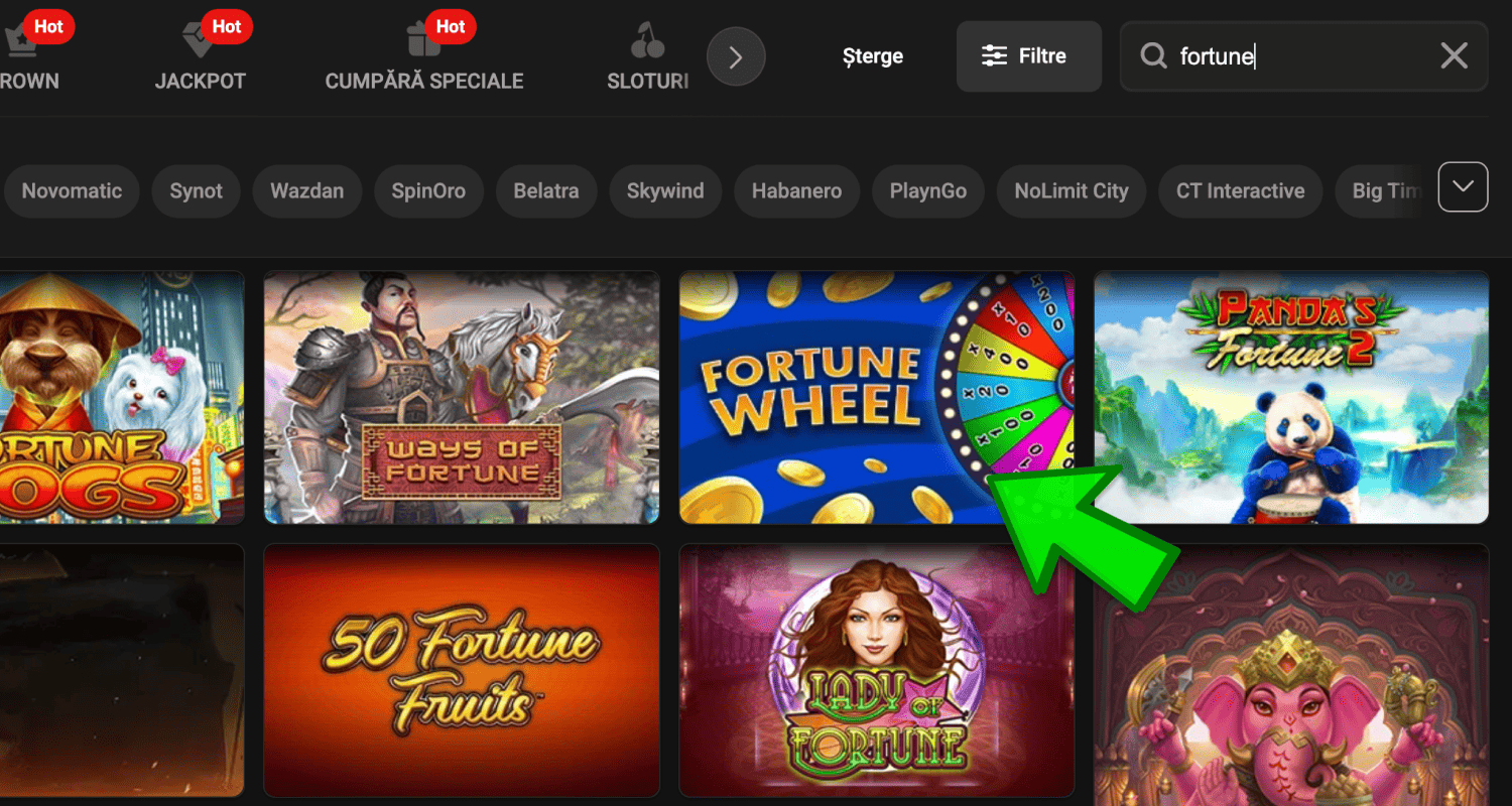 Găsiți un joc Wheel of Fortune la un cazinou online