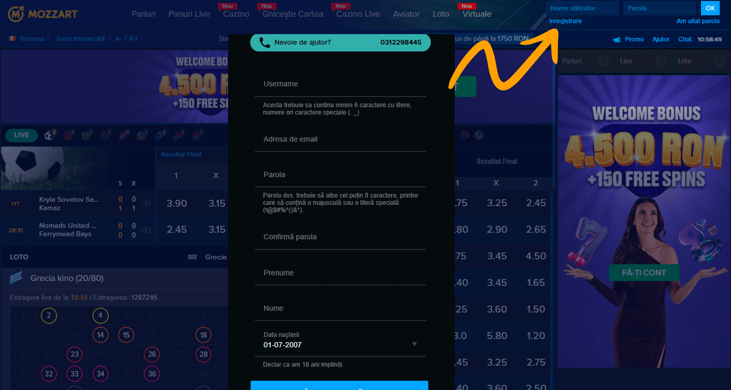 Selectați moneda contului - RON