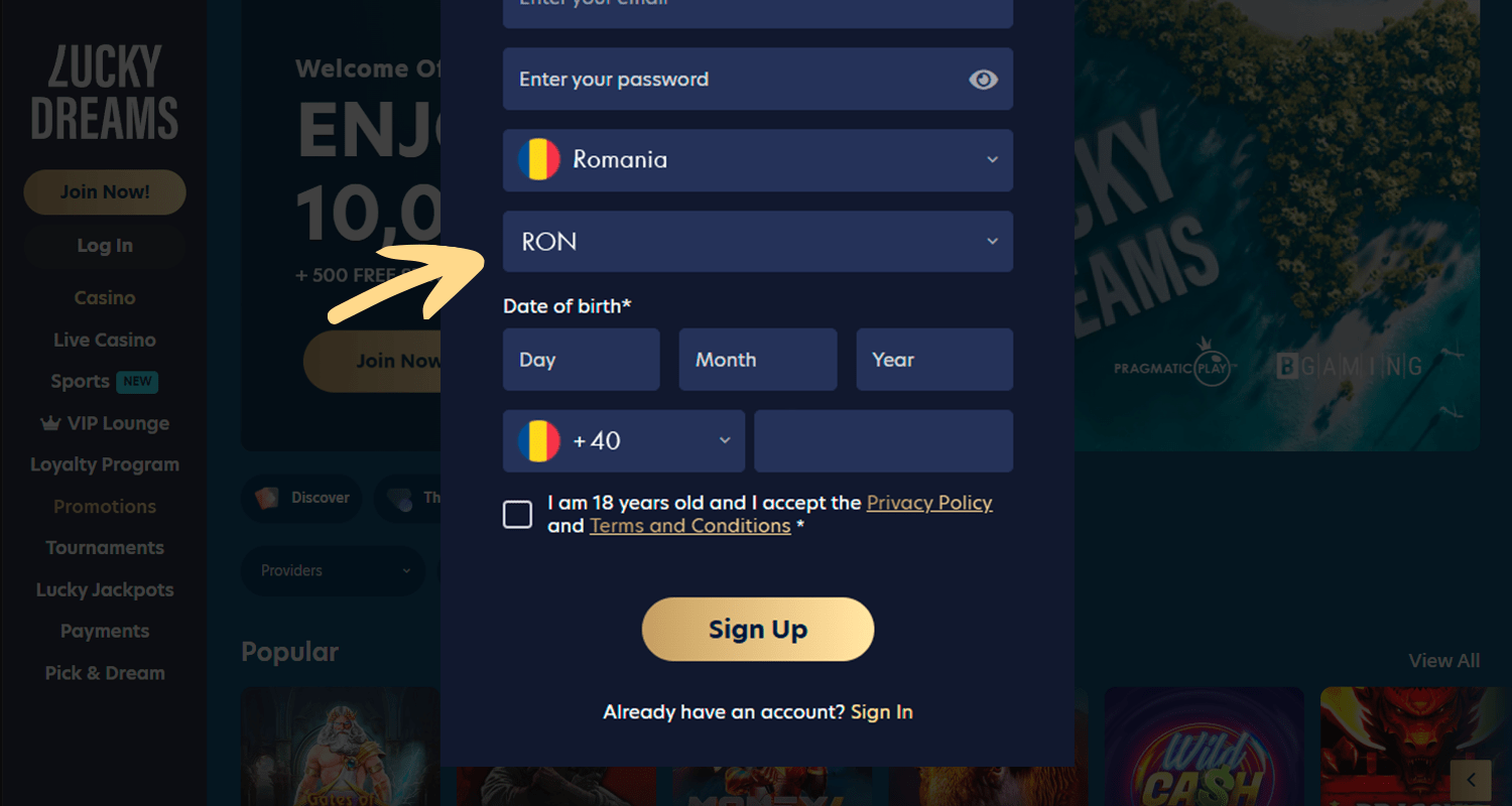 Selectați moneda pentru depozitul de topire cu Neteller