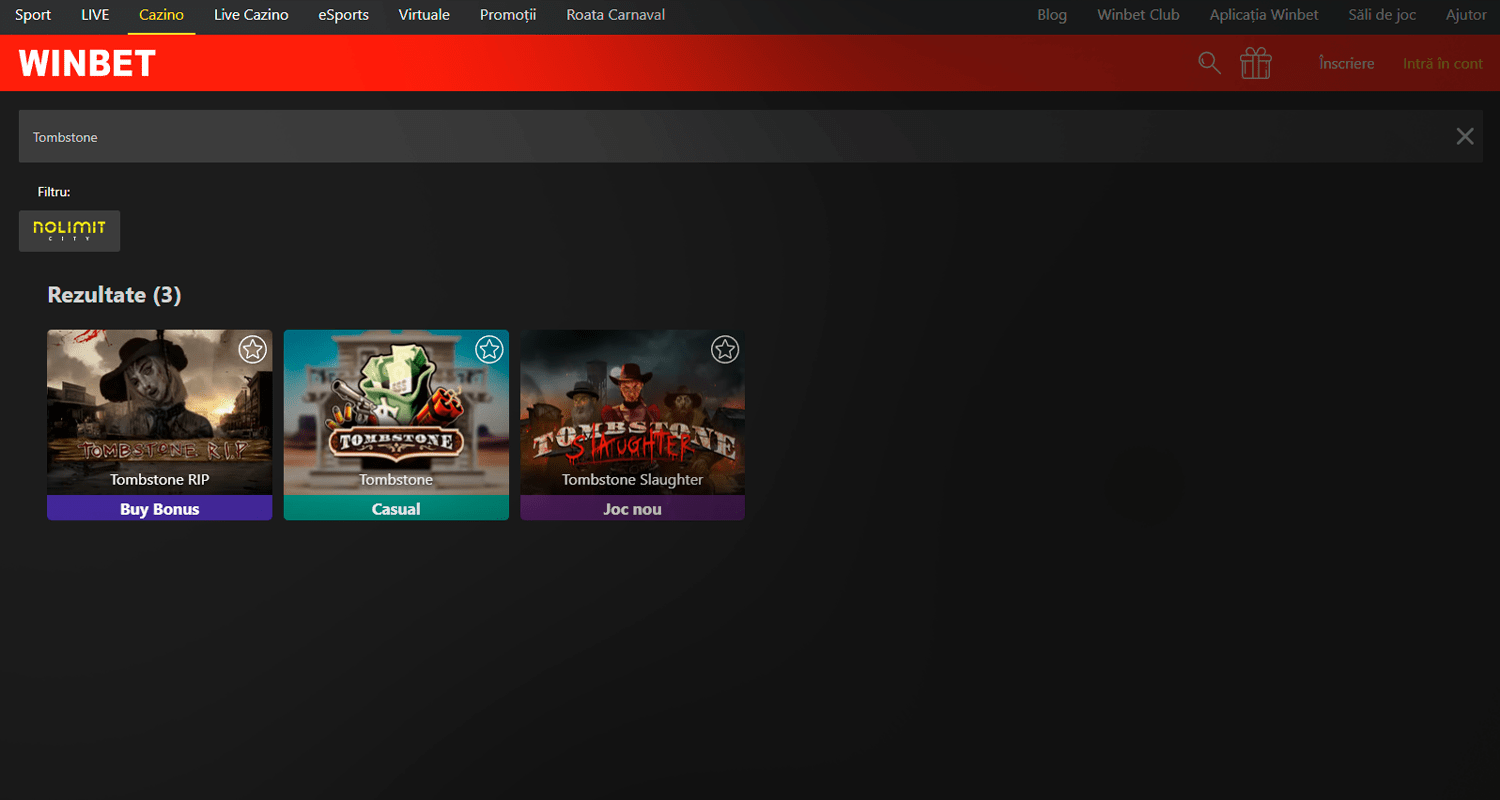 Găsiți Tombstone în căutarea dvs. în cazinou