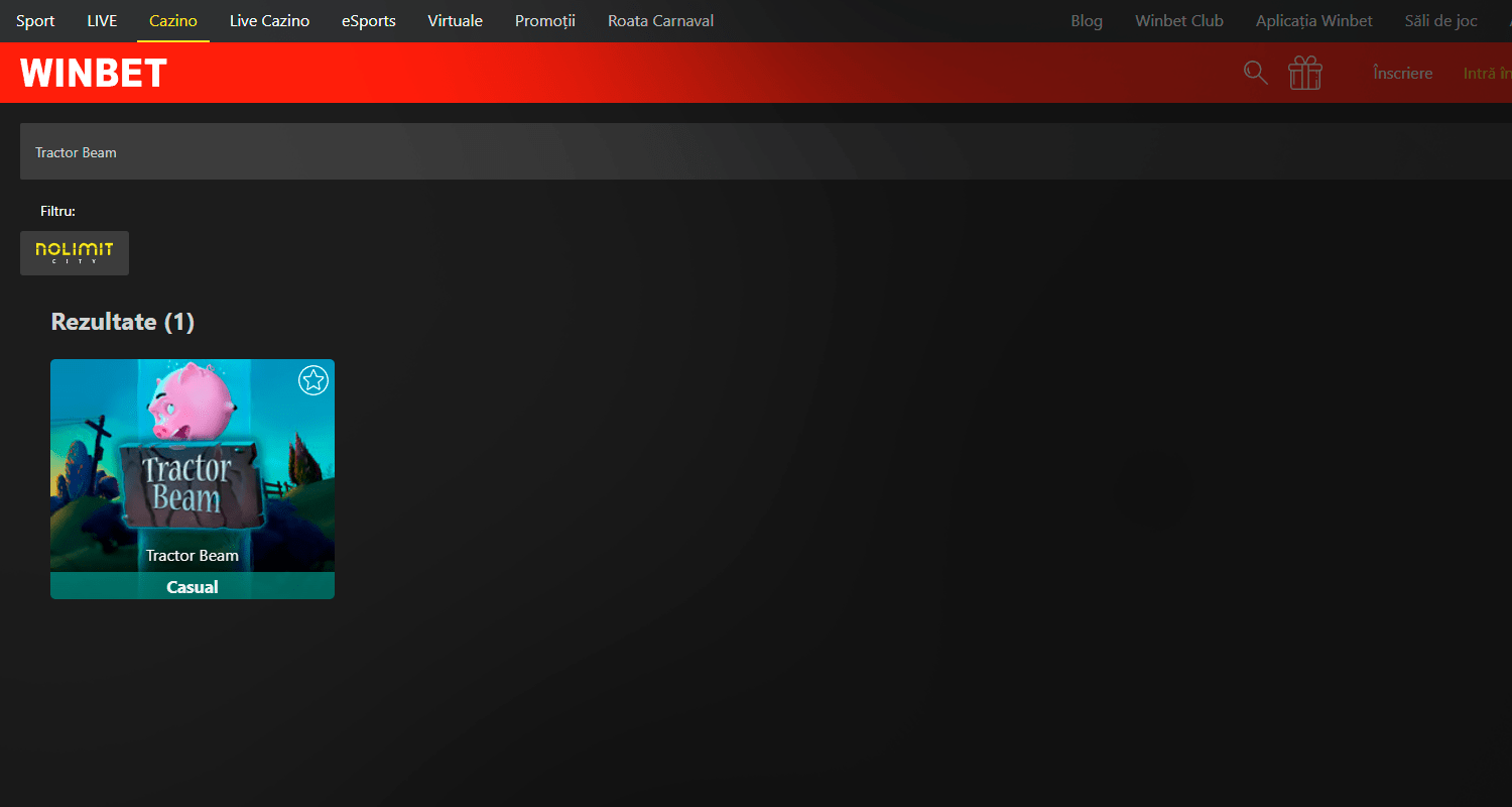 Găsiți Tractor Beam în căutarea dvs. în cazinou