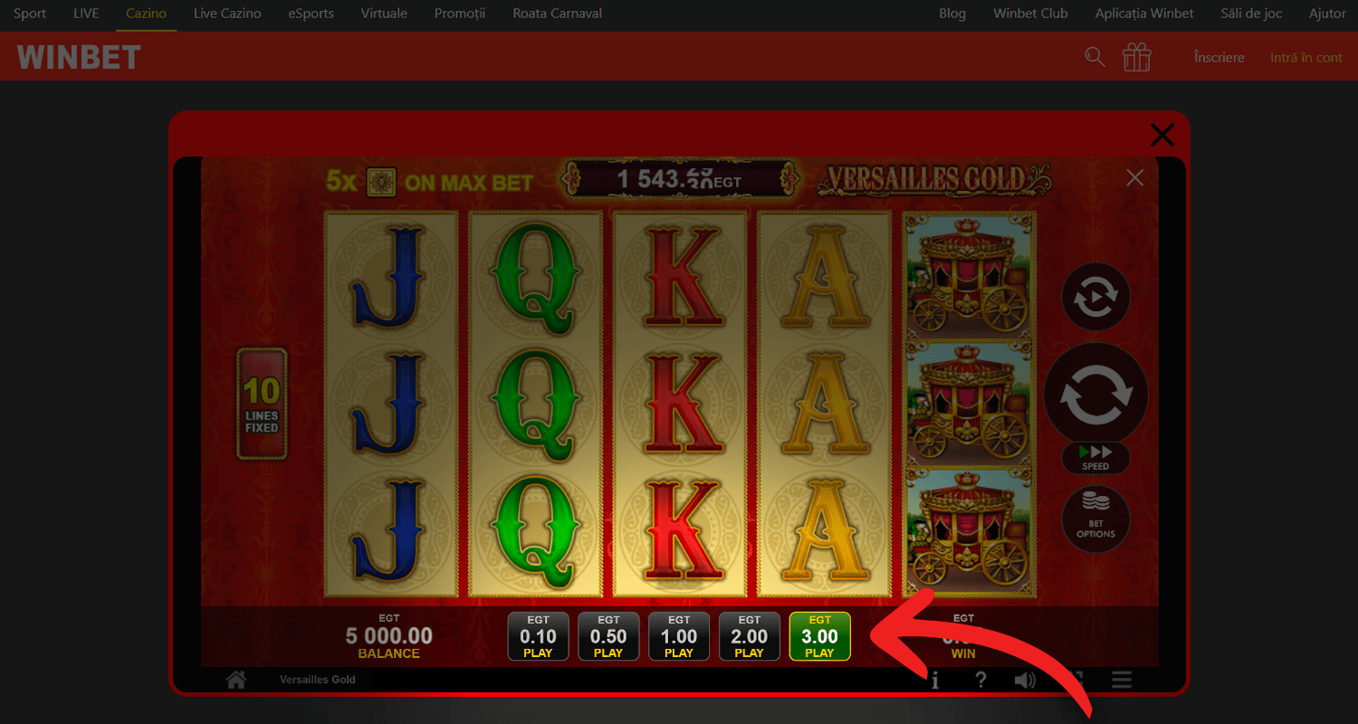 Alegeți un pariu În Versailles Gold