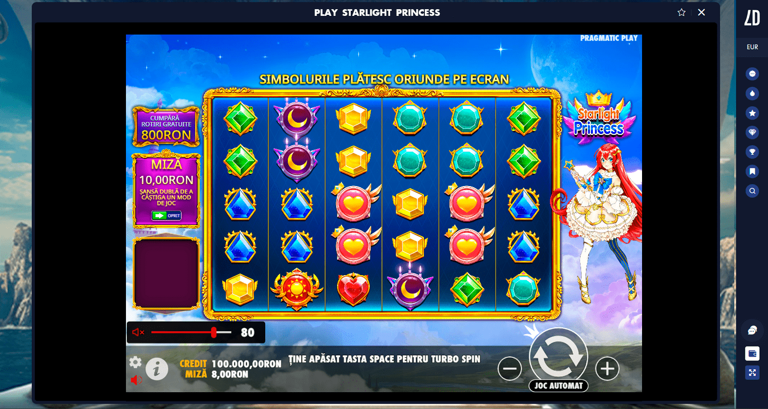 Pariați și începeți să jucați Starlight Princess