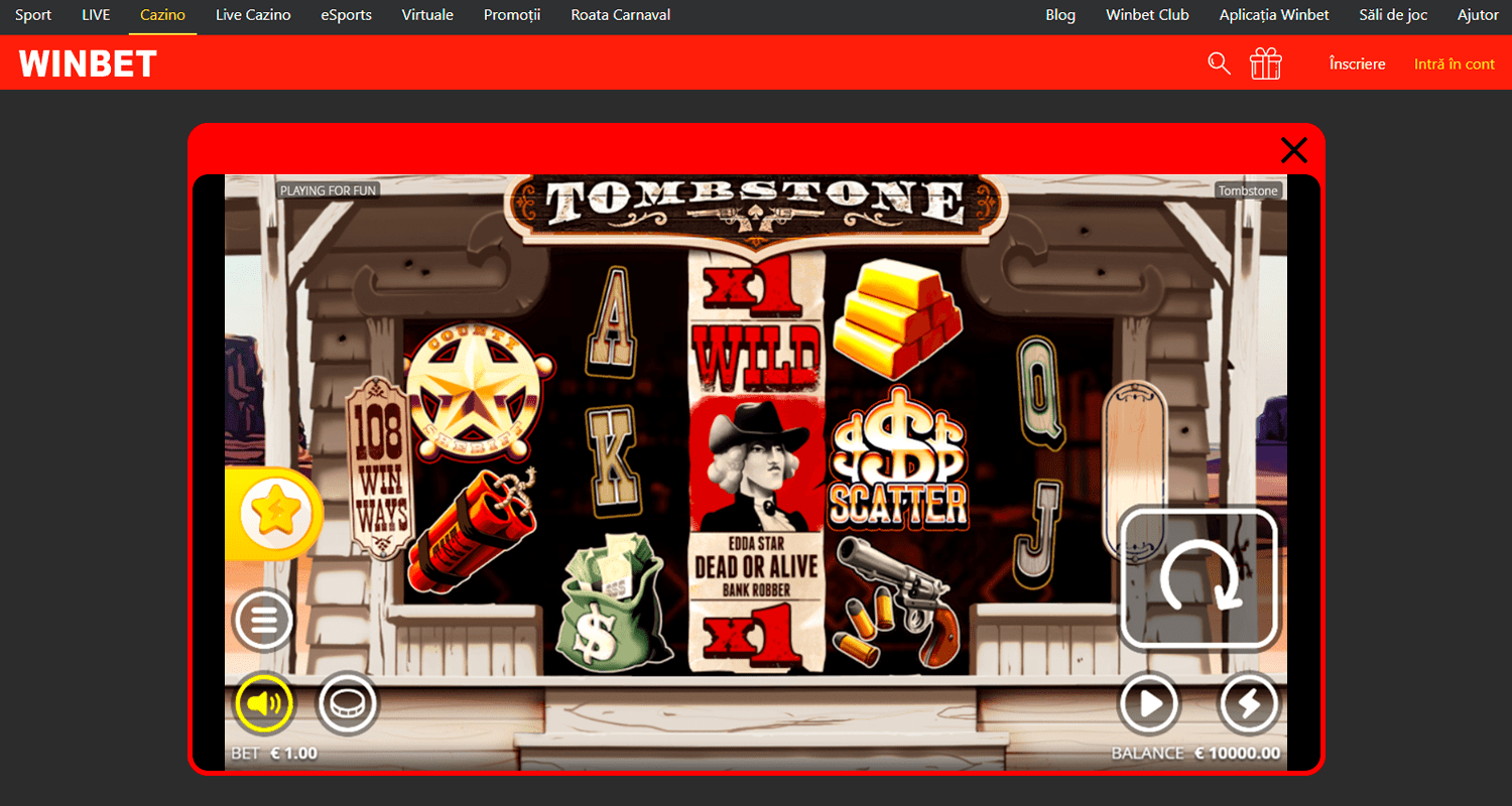 Pariați și începeți să jucați Tombstone