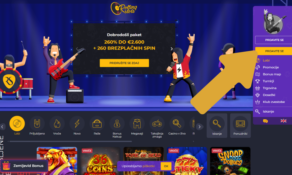 Pojdi na spletno stran Rolling Slots