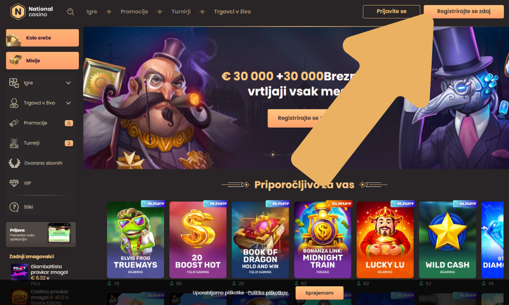 Obiščite uradno spletno stran National Casino