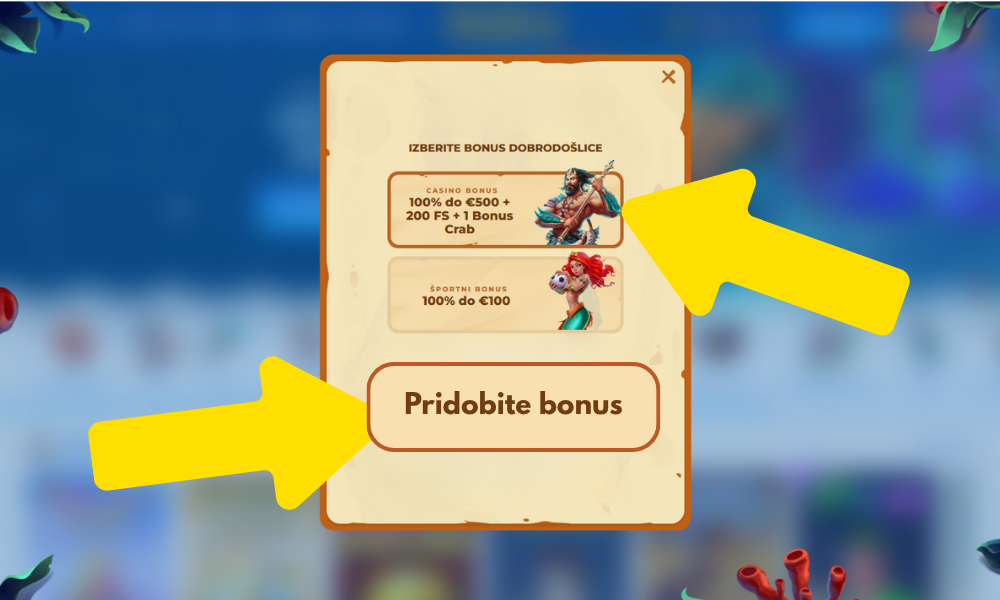 Pridobite bonus
