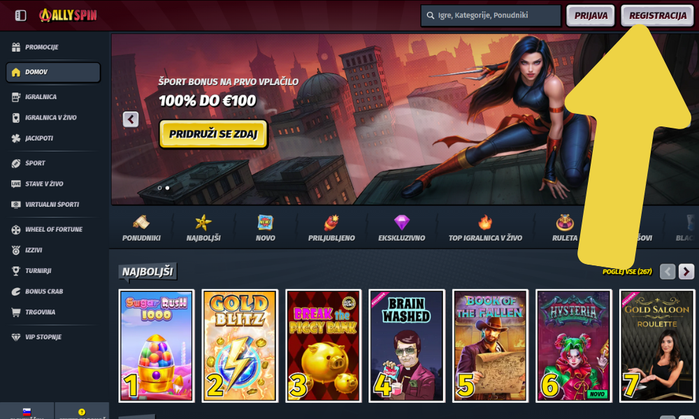 Prehodite na spletno stran AllySpin