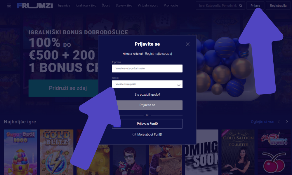 Potrdite registracijo in se prijavite v svoj račun