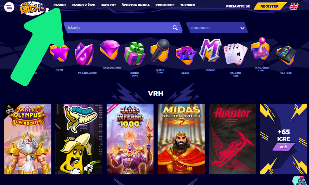 Vstopite v lobby kazinoja