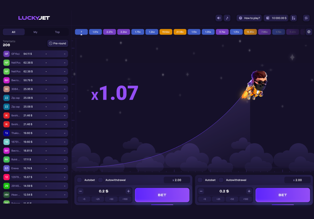 Lucky jet demo