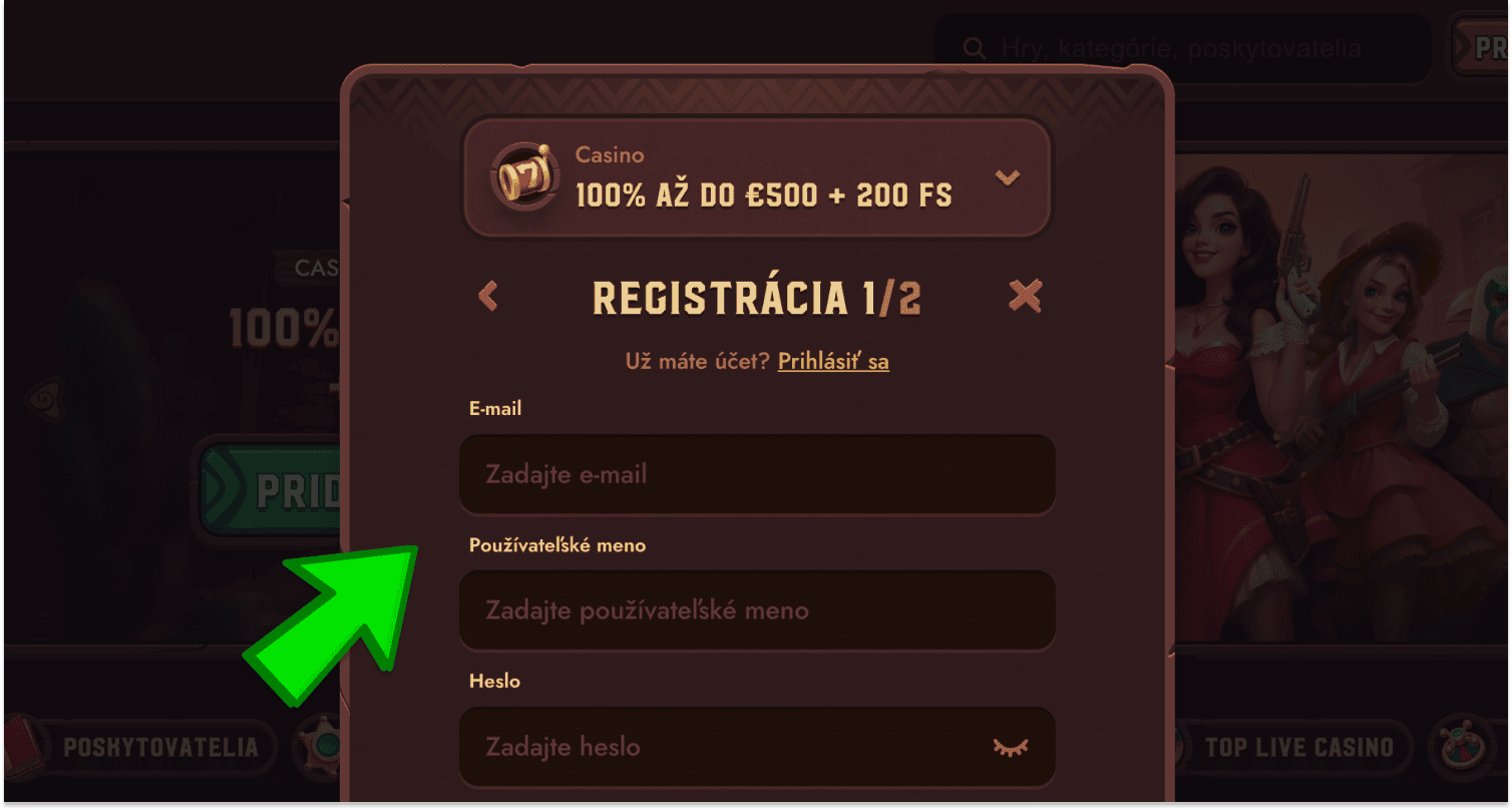 Zadajte svoje osobné údaje pri registrácii v kasíne 5Gringos na Slovensku